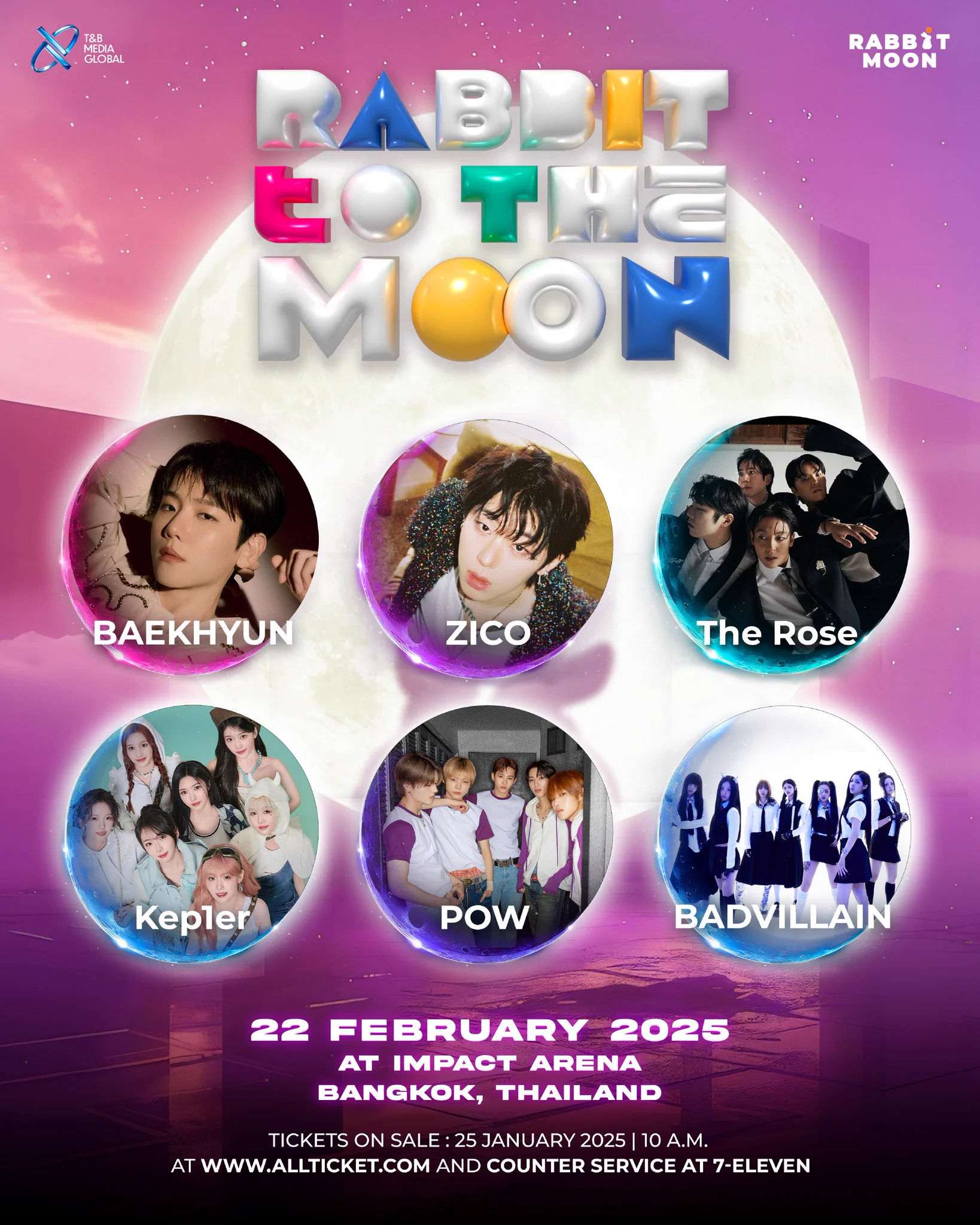 พร้อมรับความสนุกในเทศกาลดนตรี K-POP แห่งปีแล้วหรือยัง?... กดซื้อบัตรได้แล้วตอนนี้! 🌟🐰 𝐑𝐀𝐁𝐁𝐈𝐓 𝐓𝐎 𝐓𝐇𝐄 𝐌𝐎𝐎𝐍 𝟐𝟎𝟐𝟓 🌕🔗 https://t.co/CQfUUIAVjC🌟 22 กุมภาพันธ์ 2025 📍อิมแพ็ค อารีน่า (IMPACT ARENA)#RabbitMoon#RabbitToTheMoon#RabbitToTheMoon2025 https://t.co/b1xqenCFEY