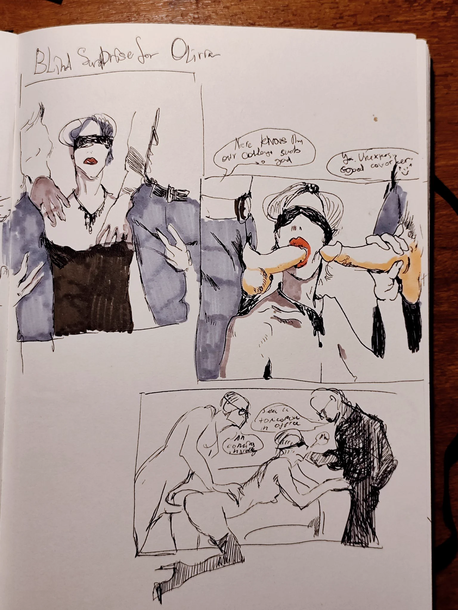 Unexpectedly good coworker #art #etoric #Severance #sketch #sketchbook #comics #comicbook https://t.co/cMD078RAAG