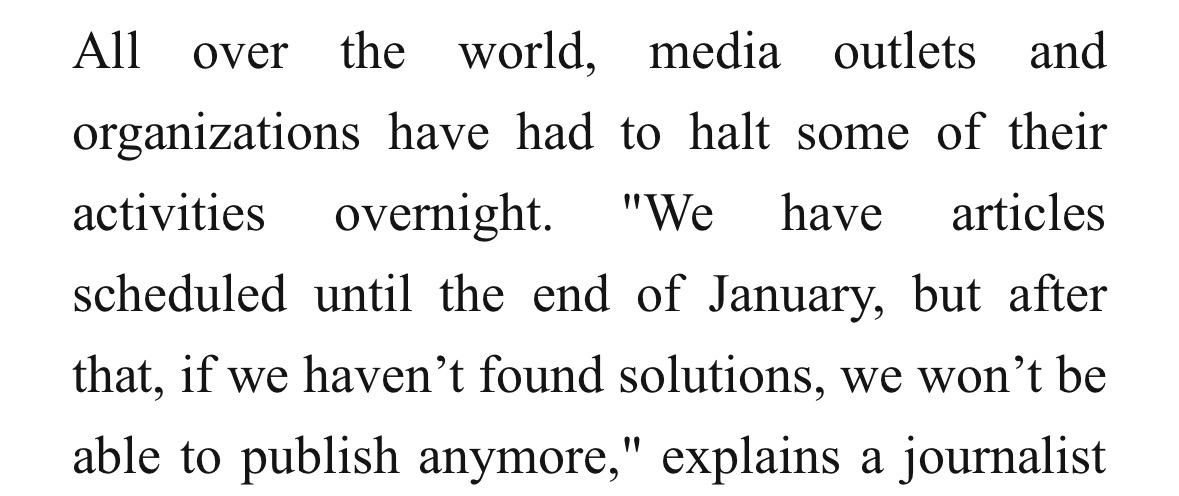 USAID was funding over 6,200 journalists across 707 media outlets and 279 "media" NGOs, including nine out of ten media outlets in Ukraine.

https://t.co/tLUoBT2GfN

https://t.co/Siq2RJOXQf https://t.co/LyaUFuq3He