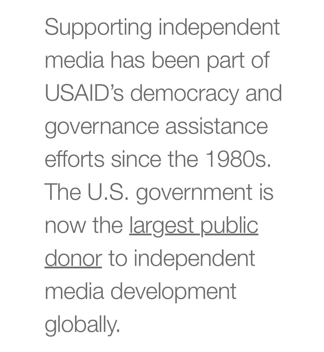 USAID was funding over 6,200 journalists across 707 media outlets and 279 "media" NGOs, including nine out of ten media outlets in Ukraine.

https://t.co/tLUoBT2GfN

https://t.co/Siq2RJOXQf https://t.co/LyaUFuq3He