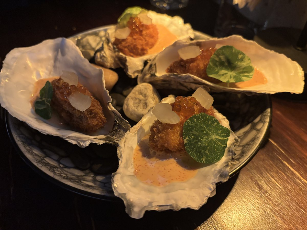 明太子美乃滋炸牡蠣
威士忌鵝肝寬麵
匈牙利海鮮手工細麵 https://t.co/bhrpcUNu5j