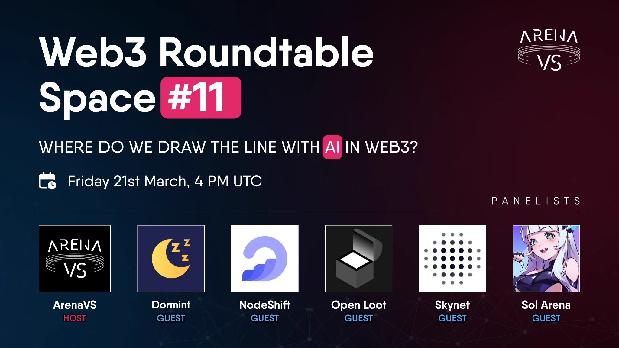 Where do we draw the line with AI in Web3? How much control should it have? 🤖AI is changing how we use web3, but should there be limits? Join us as top minds in AI and Web3 break it down.🔔 Set a reminder: https://t.co/AW2vUKEys7🎙 Guests:@Dormint_io@nodeshiftai@OpenLoot@Skynet_for_AI@solarena_io🗓 21 March, 4 PM UTC