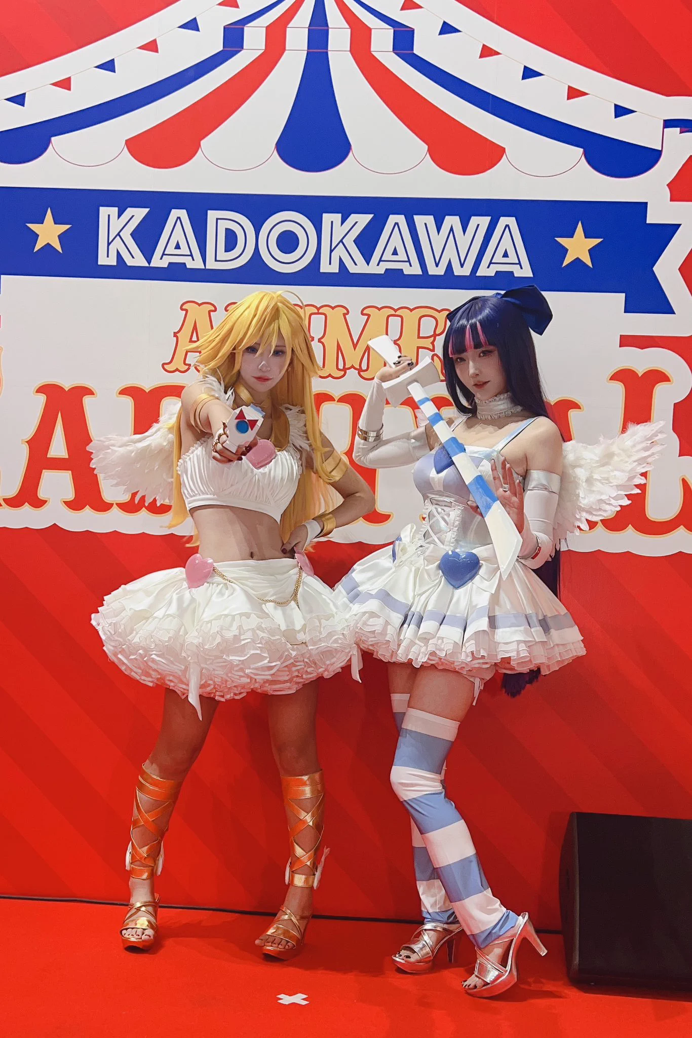 KADOKAWAブースでのコスプレイヤーグリーティングにお越し頂いたみなさま、ありがとうございました✨この後グッドスマイルカンパニーブースにて14時からグリーティングがございます！ハート型プリントクッキーの配布もございますのでお楽しみに💘#Newパンスト #NewPSG #AnimeJapan2025 #AJ2025 https://t.co/3HQM6pUC7d