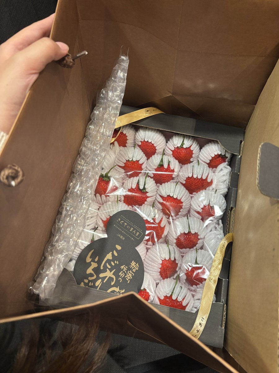 今天是被好好捧在手心的一天
本來因為這一季考核可能過不了感到很難過的
在我快要掉下去的時候突然看到了拯救我壞心情的私訊
收到這麼漂亮的草莓馬上就好了！
聽說是日本的很甜很甜的草莓
而且超級大顆！！
跟我拳頭一樣大😻
還吃了想吃很久的和牛涮
真的可以這麼幸福嗎🥰🥰 https://t.co/BYGx47U1ca