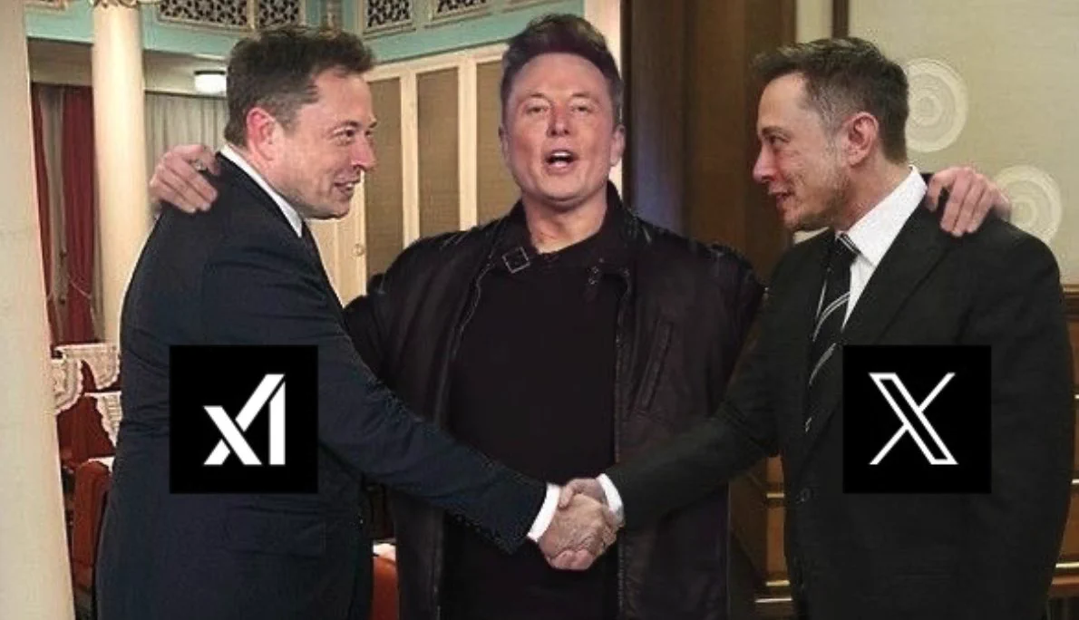 Congratulations to @elonmusk on xAI's acquisition of X.Not even we could have predicted this! https://t.co/T9OVh0k9Qc