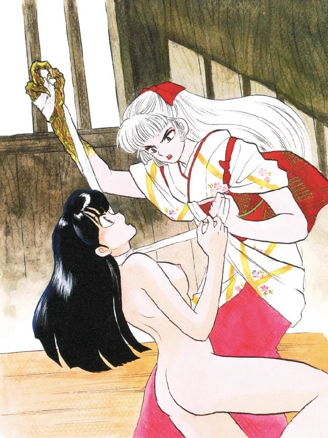 Mana vs Towa, in a rare Rumiko Takahashi illustration from the Mermaid Forest light novel. https://t.co/KHD8lBeluh