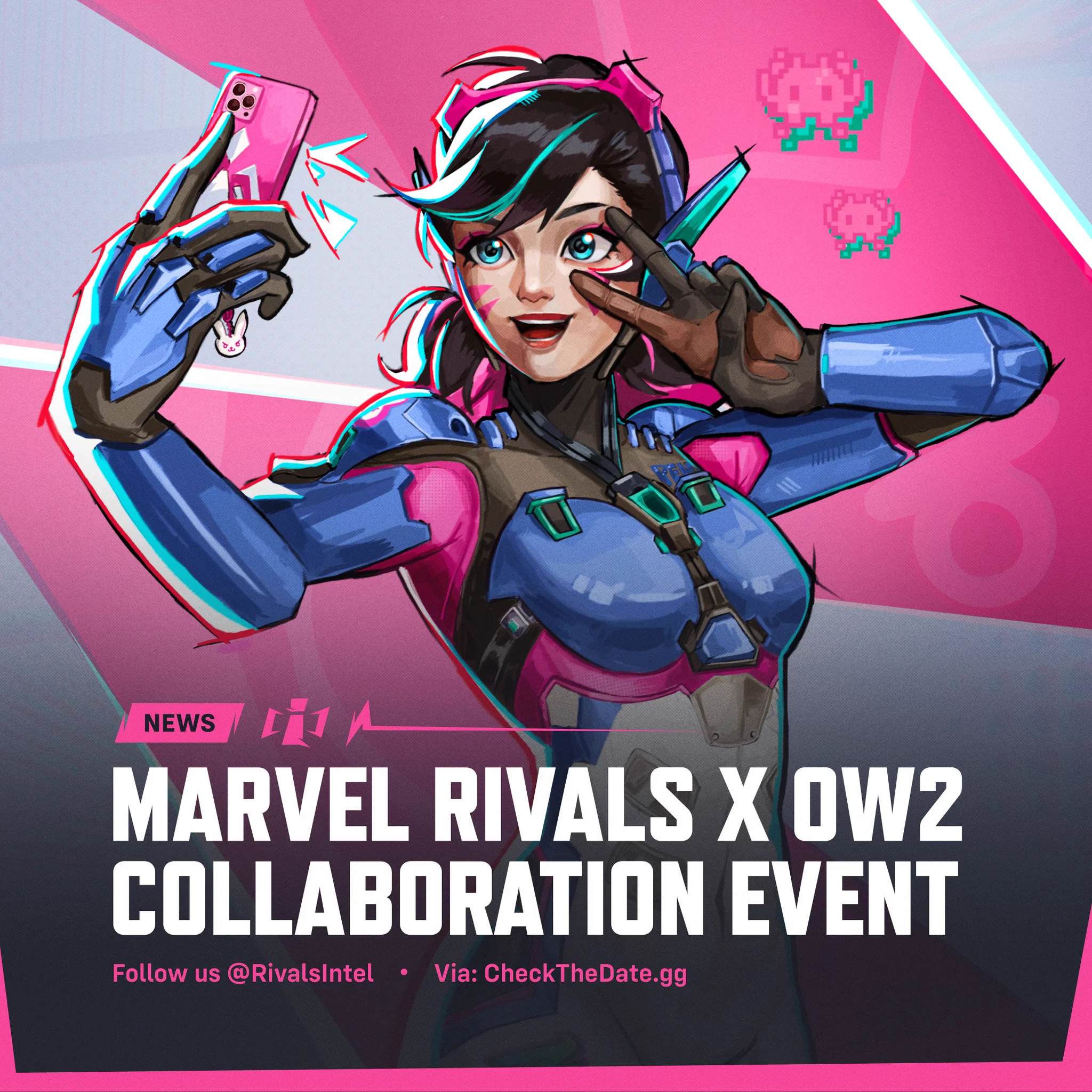 New #MarvelRivals x Overwatch Event ✨Featuring new skins, including a Peni Parker skin inspired by DVa, cosmetics across both games, and a limited-time Omnic Crisis game mode.🐰 Heroes rise on April 31! https://t.co/bDXVBUqtfO