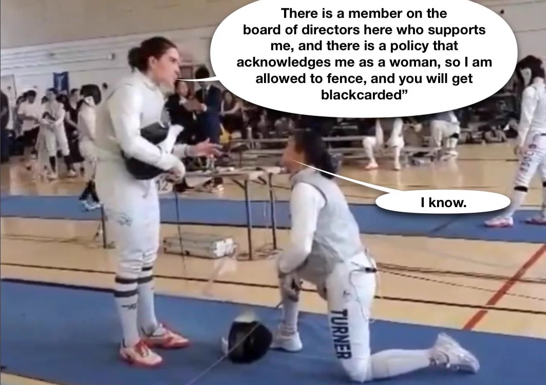 THREAD. Her name is Stephanie Turner and she faced expulsion from the tournament for refusing to fence a man who pretends he is a woman. He knows he has the power behind him. She knows it. She took a stance anyway. This is what was said here.She’s amazing. 1/ https://t.co/nJNUMMT6Nl
