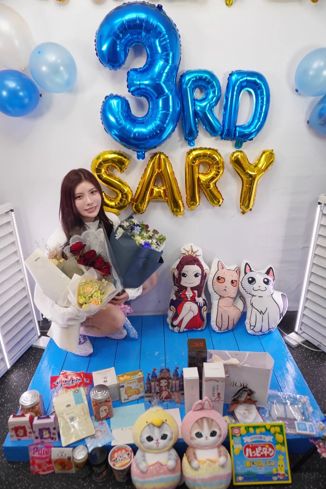 ラム秋さんで3周年イベント🩵今年も沢山の方にお祝いしていただきましたプレゼントもありがとうございます🫶🏻大切にします💐🐈ラム秋さんいつもイベントや周年コーナーと盛り上げてくださりありがとうございました😊皆様これからもよろしくお願いします🙂‍↕️ https://t.co/cgYvEPRYYB