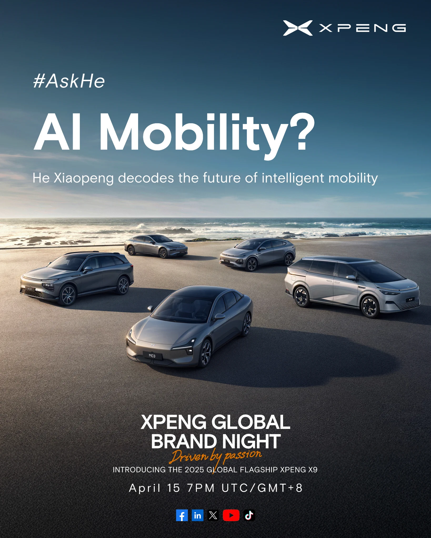 Great questions! I've seen the curiosity from XPENG friends around the world — and I'll be answering them live at our Global Brand Night in Hong Kong.#AskHe #Drivenbypassion https://t.co/OYpKI6F7zU