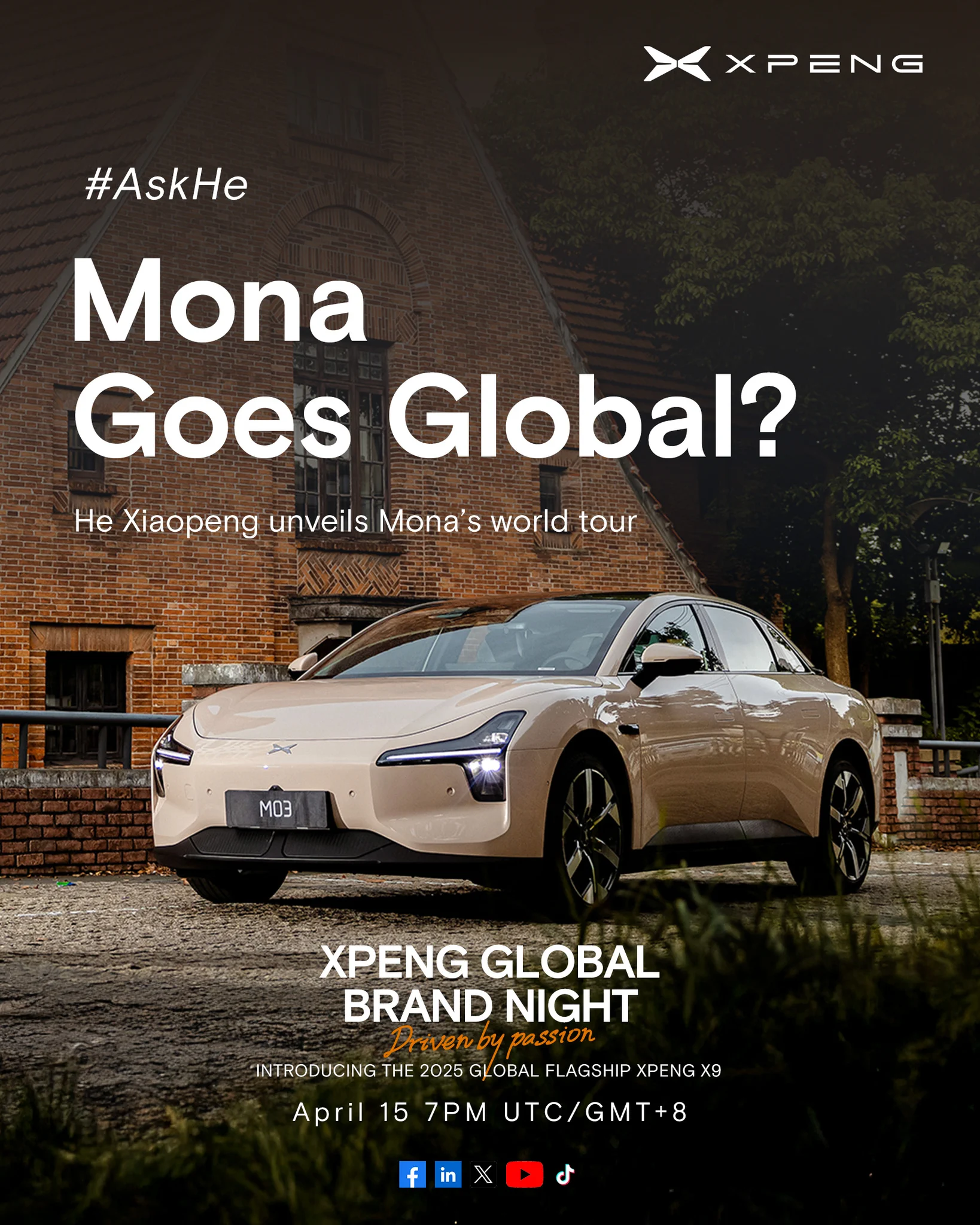 Got a lot of messages from our European XPENG fans lately: "When is the X9 coming to Europe?"; "Will XPENG's Turing AI go global?"...Two days to go. Let's talk on April 15th!#XPENG #Drivenbypassion https://t.co/bUR6CwyyLa