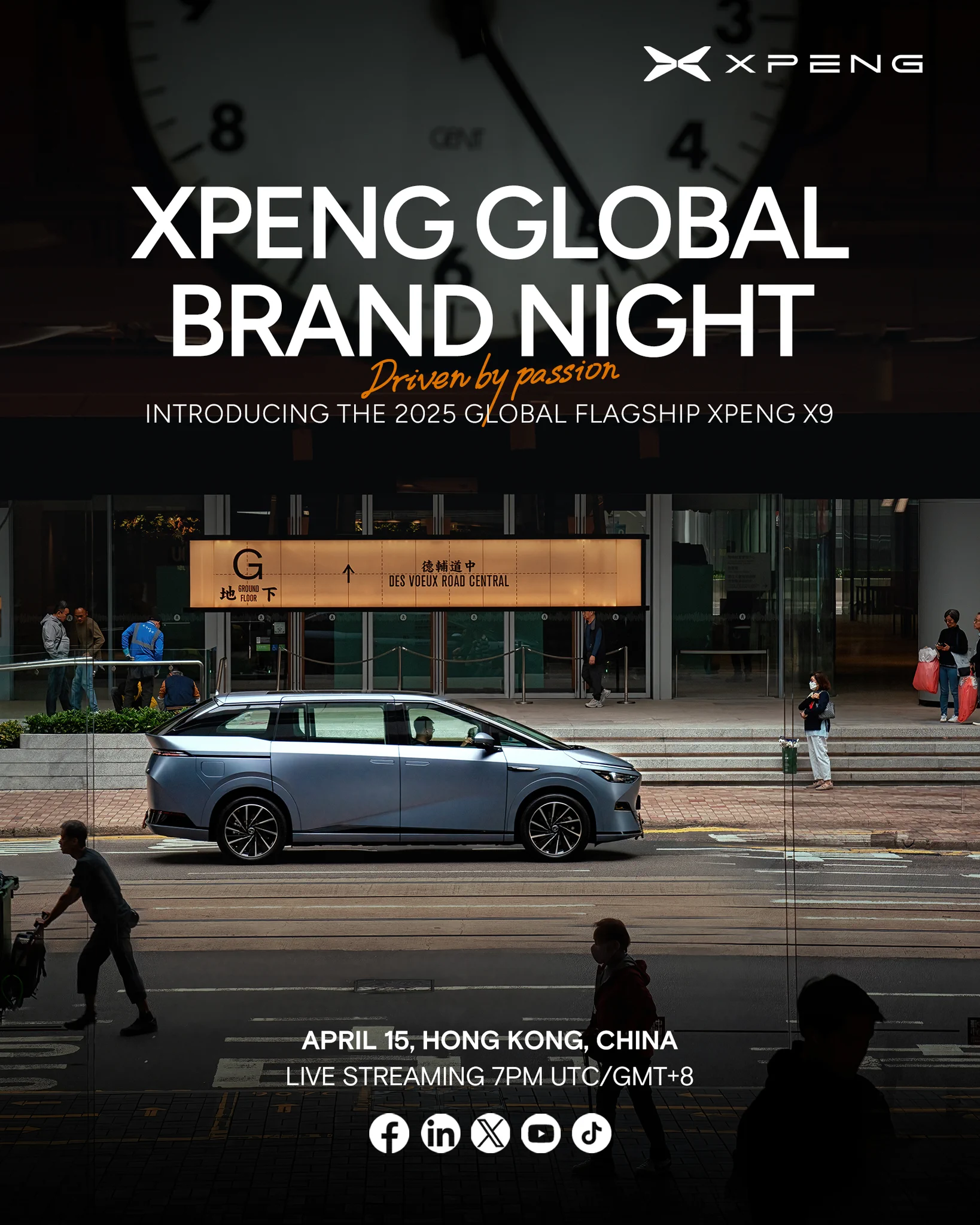 Seeing the 2025 XPENG X9 cruising through the streets of Hong Kong is such an inspiring moment. They just fit right in the city's vibe. I'm so excited to share more stories with you tomorrow at XPENG Global Brand Night!#XPENG #Drivenbypassion https://t.co/PfPhVEeXOJ
