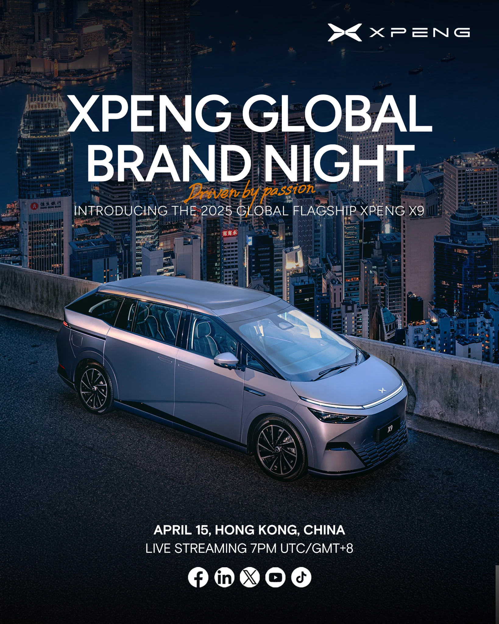 Seeing the 2025 XPENG X9 cruising through the streets of Hong Kong is such an inspiring moment. They just fit right in the city's vibe. I'm so excited to share more stories with you tomorrow at XPENG Global Brand Night!#XPENG #Drivenbypassion https://t.co/PfPhVEeXOJ