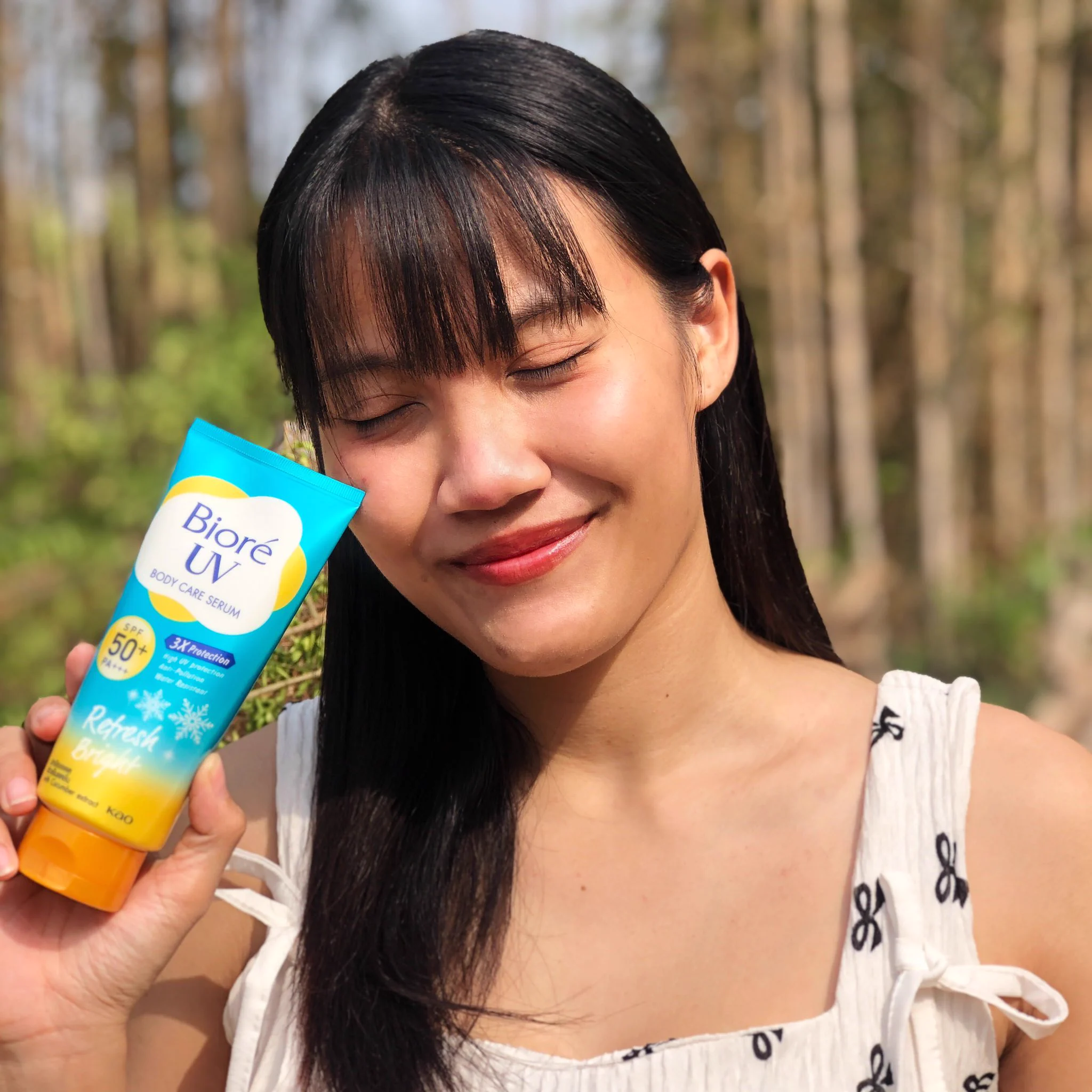 ชีเสริฟฟฟฟปุ๊ป ชีเย็นปั๊ปปป 555 กันแดดซัมเมอร์ที่ถูกต้องง ๆ Biore UV Body Serum ❄️ สูตรสีฟ้า กันแดดเหมาะกับผิวคนไทยตอนนี้มาก นอกจากทากันแดดยังเหมือนทาแป้งเย็นน❄️ รู้สึกผิวเย็นลง 2.7องศา ทันที 😂 เนื้อกันแดดเบามากก ไม่เหนียวตัว เสื้อไม่เหลืองง#Biore #BioreUVBodySerumNew #กันแดดตัวจริง #เบาสบายไม่ทิ้งคราบเหลือง