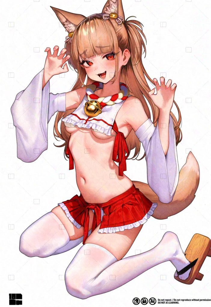 お気に入りの全身絵ですもしや私猫系、狐系のお顔が得意なのでは...？ https://t.co/JSKti39nL9