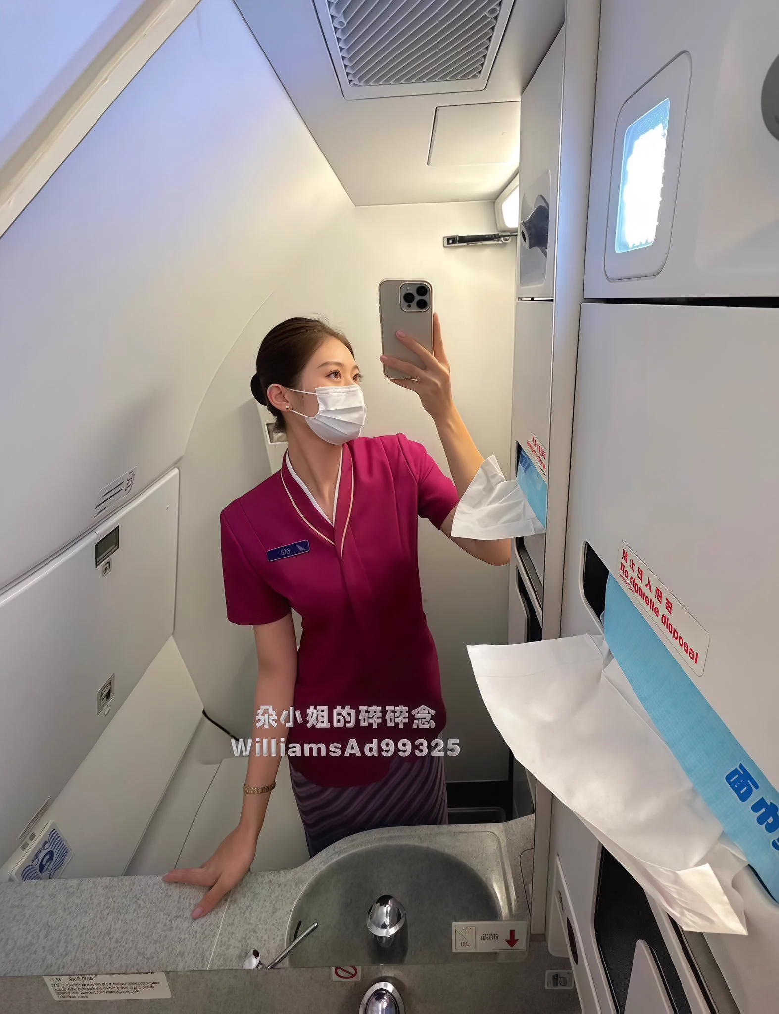 乘客们应该想不到，刚才给他们发晚饭的空姐，正在洗手间里脱了内裤拍照…而且正在期待晚上发生点什么～ https://t.co/lsc5EYJJ5x