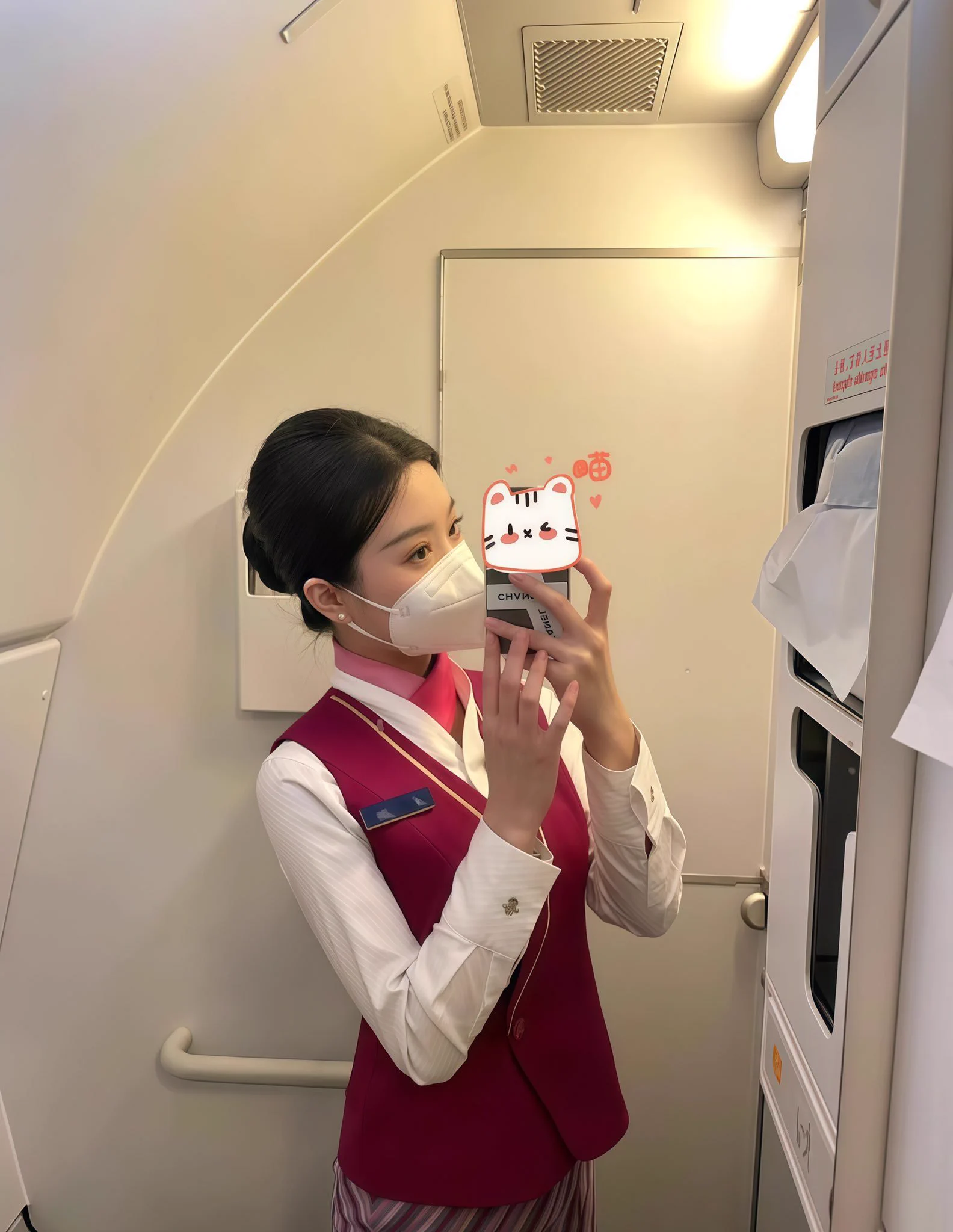 乘客们应该想不到，刚才给他们发晚饭的空姐，正在洗手间里脱了内裤拍照…而且正在期待晚上发生点什么～ https://t.co/0SUacKMGCe