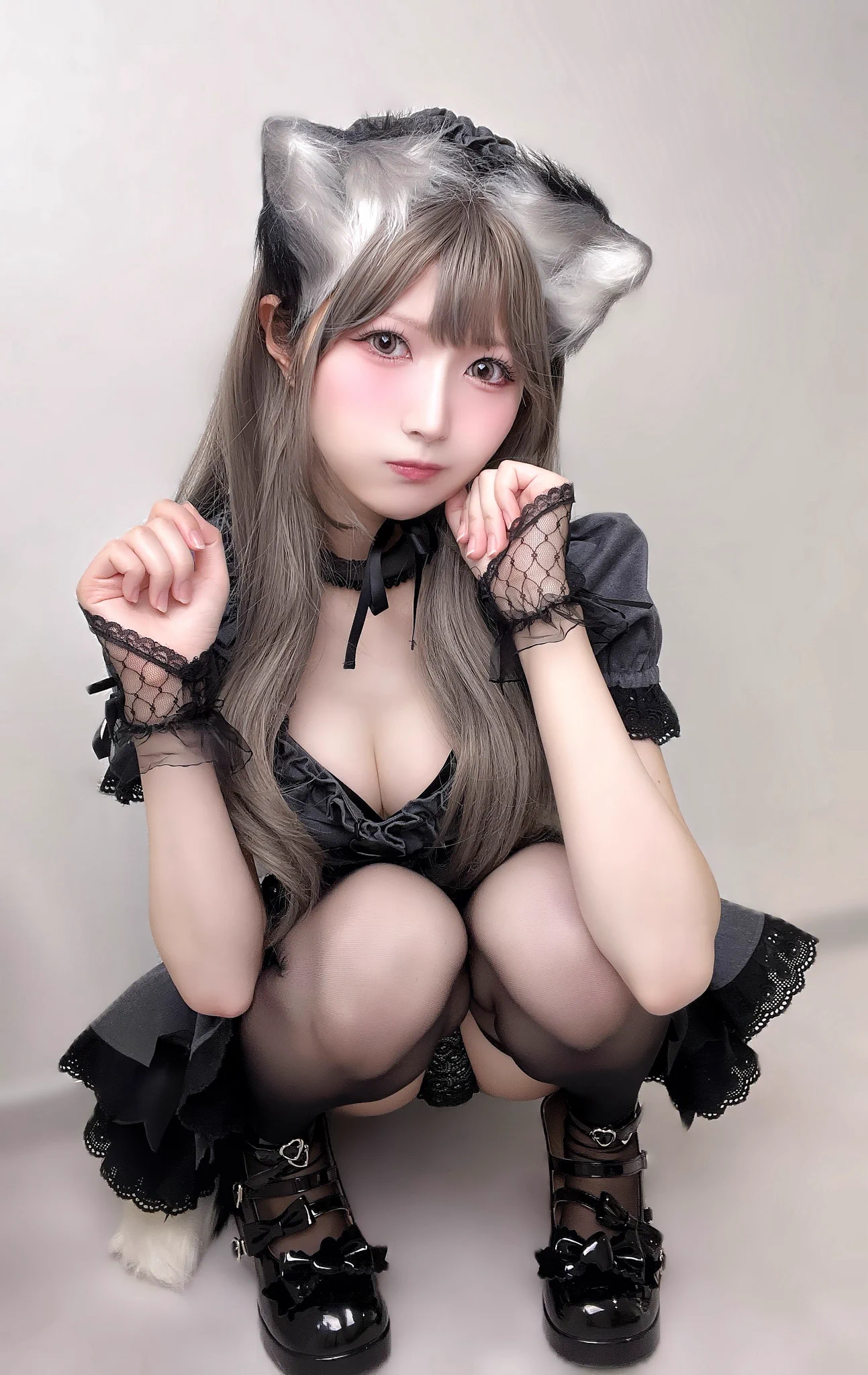 ご主人様がこういうの好きだって言ってたから…( ˶･̆⤙･̆˶)#ケモみみ彼女 https://t.co/zCuzSkDJGd
