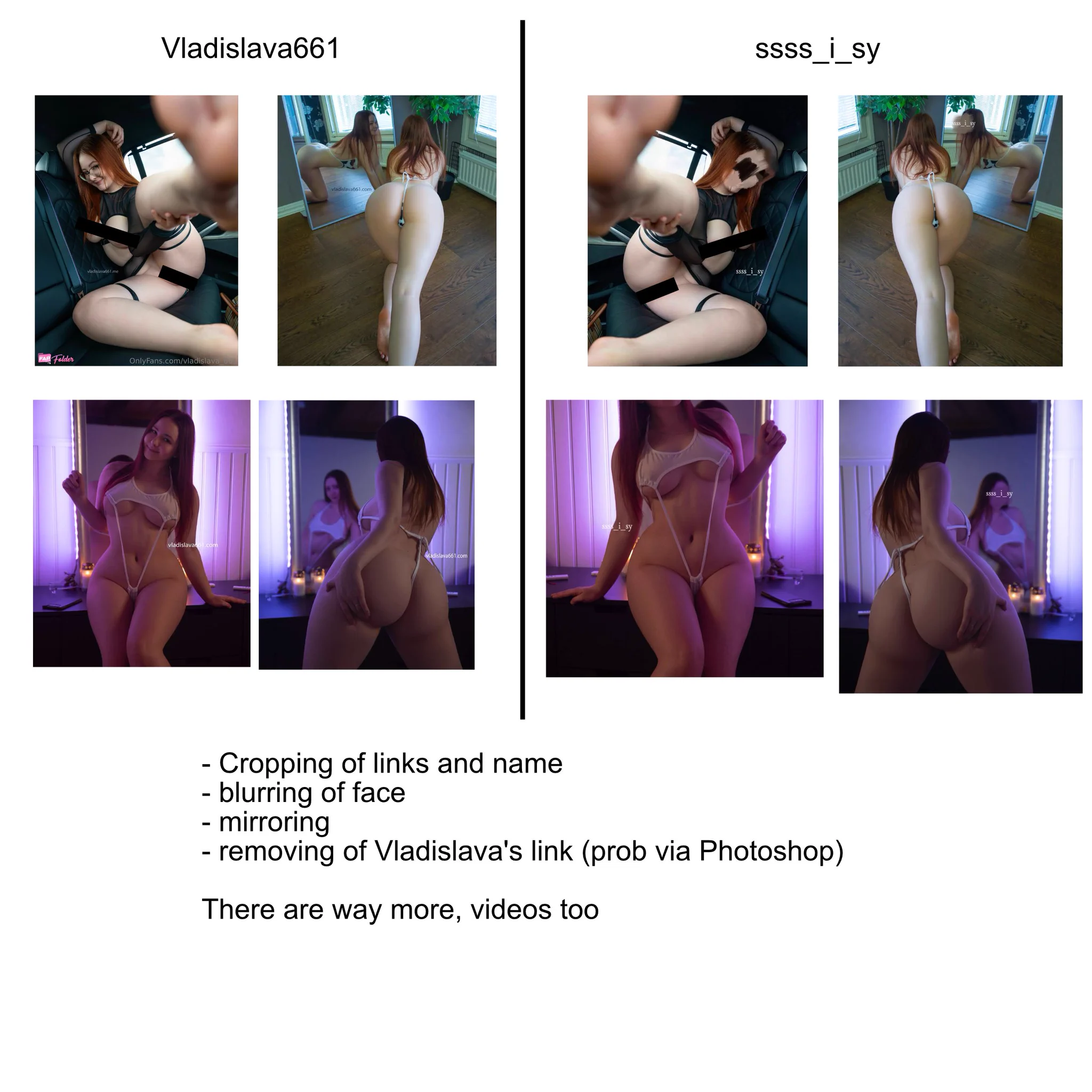 ❗️Warning, Scam alert, Stealing photos to get subs🗣️The user ssss_i_sy (now gone from Twitter, 150k followers) has been using stolen photos and presumably videos from @Vladislava661’s OF and pretended that they were theirs.(1/5) https://t.co/N2wQgYHFBf