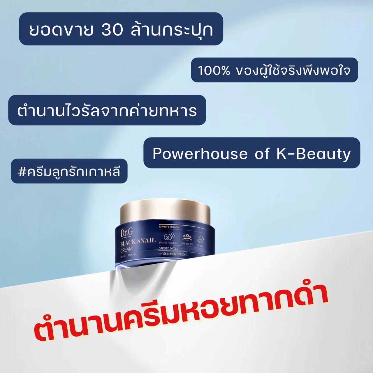 ทำไมครีมหอยทากดำถึงเป็น #สกินแคร์ในตำนาน ของ Dr.G 👇✨ยอดขาย 30 ล้านกระปุก✨Olive Young ระบุว่าครีมนี้เป็นที่ชื่นชอบของผู้ใช้กว่า 3 ล้านคน ✨ ผลการทดสอบจากผู้ใช้จริง 100% พึงพอใจต่อผลลัพธ์ 🔑 ครีมดี+"พลิกชีวิตผิว" หลายคน ทำให้คนบอกต่อๆกันพิกัด 🧡https://t.co/3scCSEwJgf https://t.co/0zuaPBk0uH