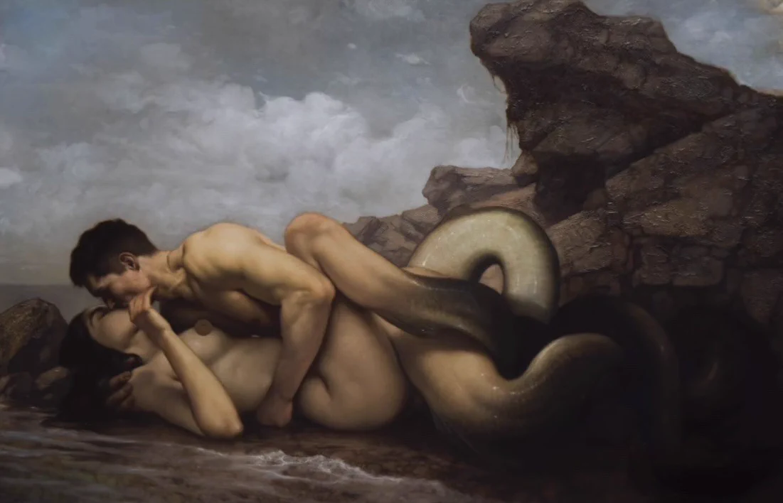 TRITONE E NEREIDE - Roberto Ferri - Oil on canvas, 2024. https://t.co/HscsWXybqa
