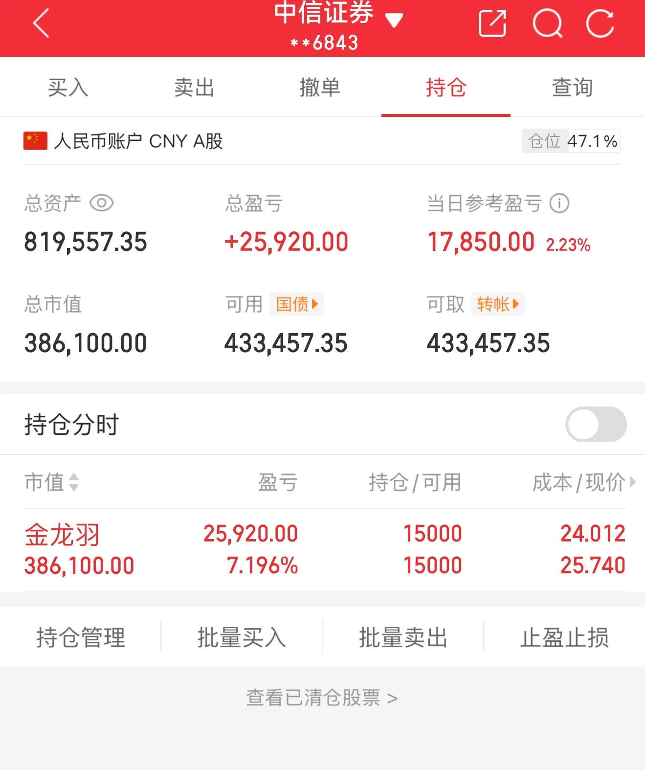 今日操作 ᥬ🌝᭄卖出：无买进：无 金龙羽持仓 今天高标都有点走弱 持仓了 趋势还可以 明天再看看 https://t.co/AaMu07ekdg