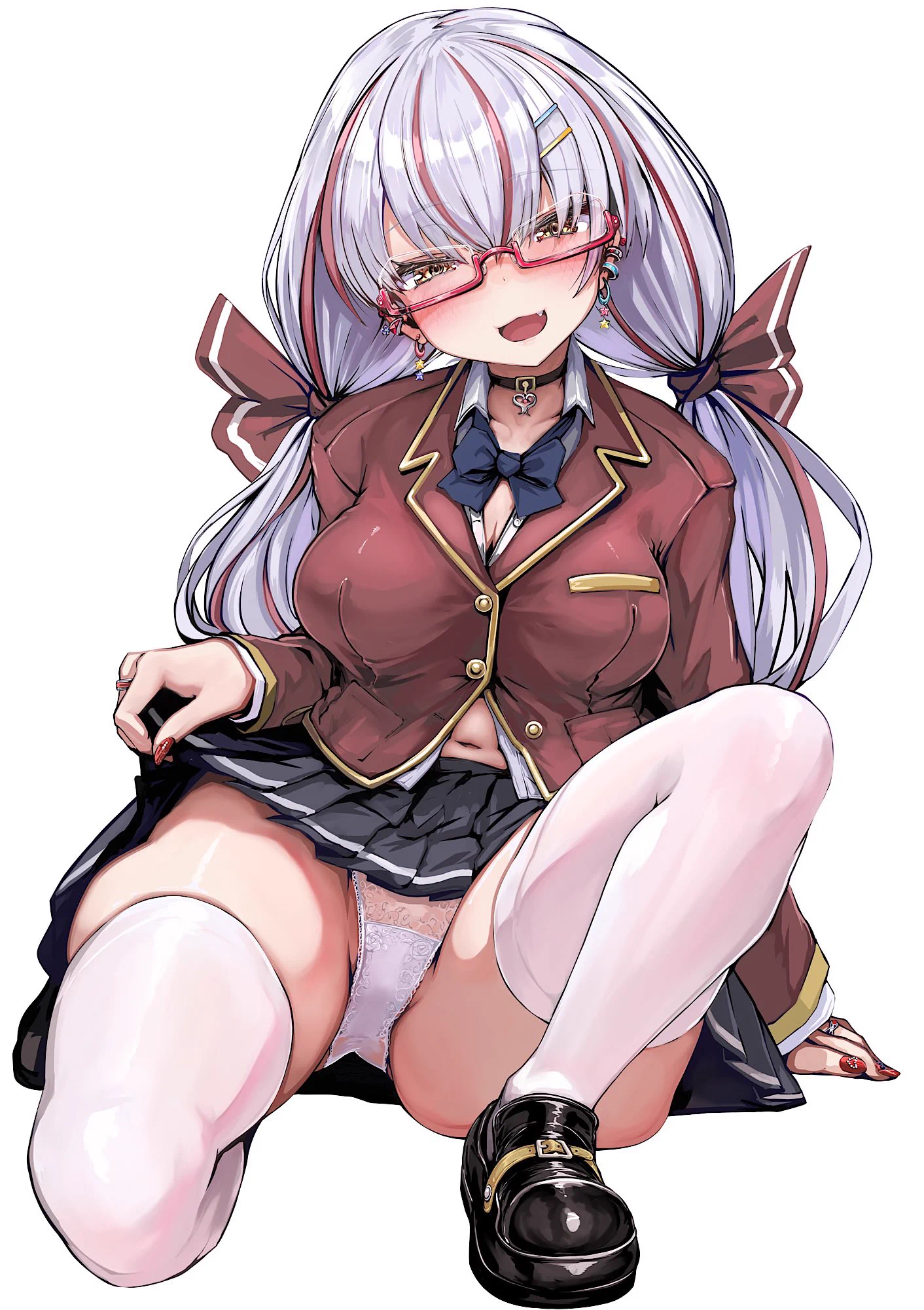 銀髪眼鏡ギャルの誘惑💕（1/2） https://t.co/dPN8GajqXy