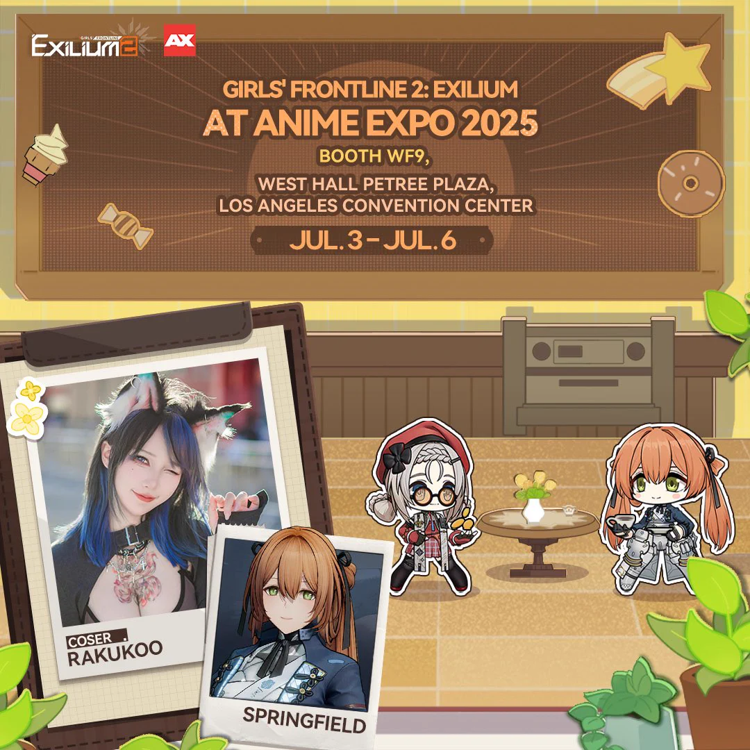 ❤️Hewwo~Commanders! Time for a little AX update! I’ll be cosplaying Springfield at the Girls’ Frontline 2: Exilium booth on Day 1 (July 3rd) at Anime Expo 2025! Come say hi and take pics with me~! 💕✨

#GirlsFrontline2Exilium #gfl2exilium #Springfield https://t.co/FUwBZ2t4Nh