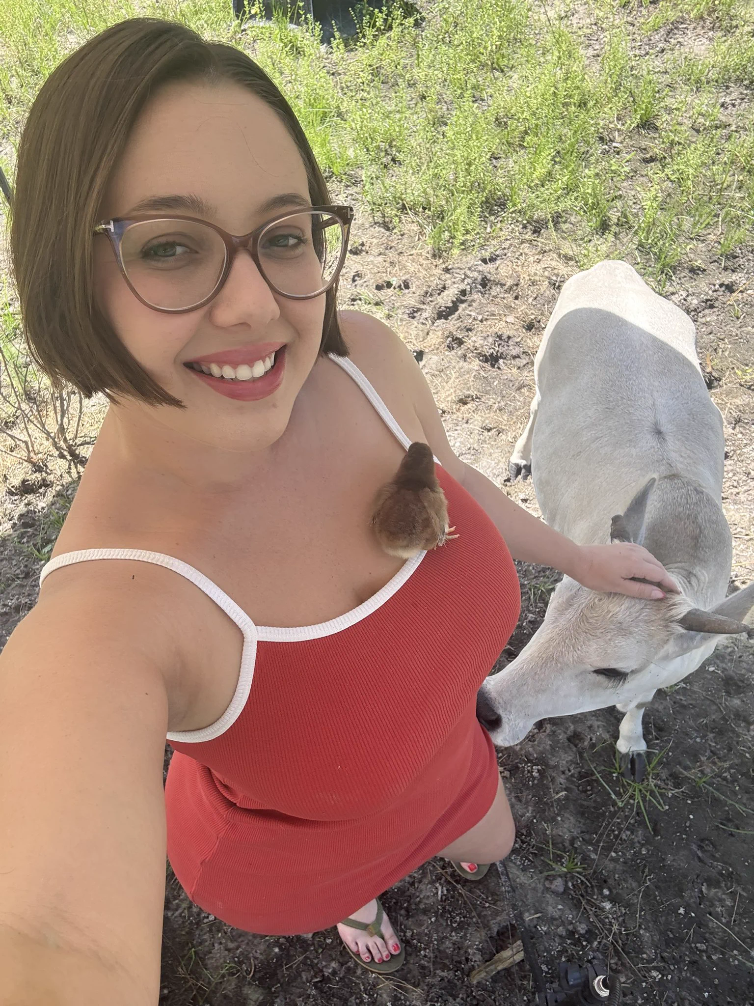 Took Little Red outside to meet the fam and she couldn’t contain her excitement 😆 https://t.co/agzfBsfWTf