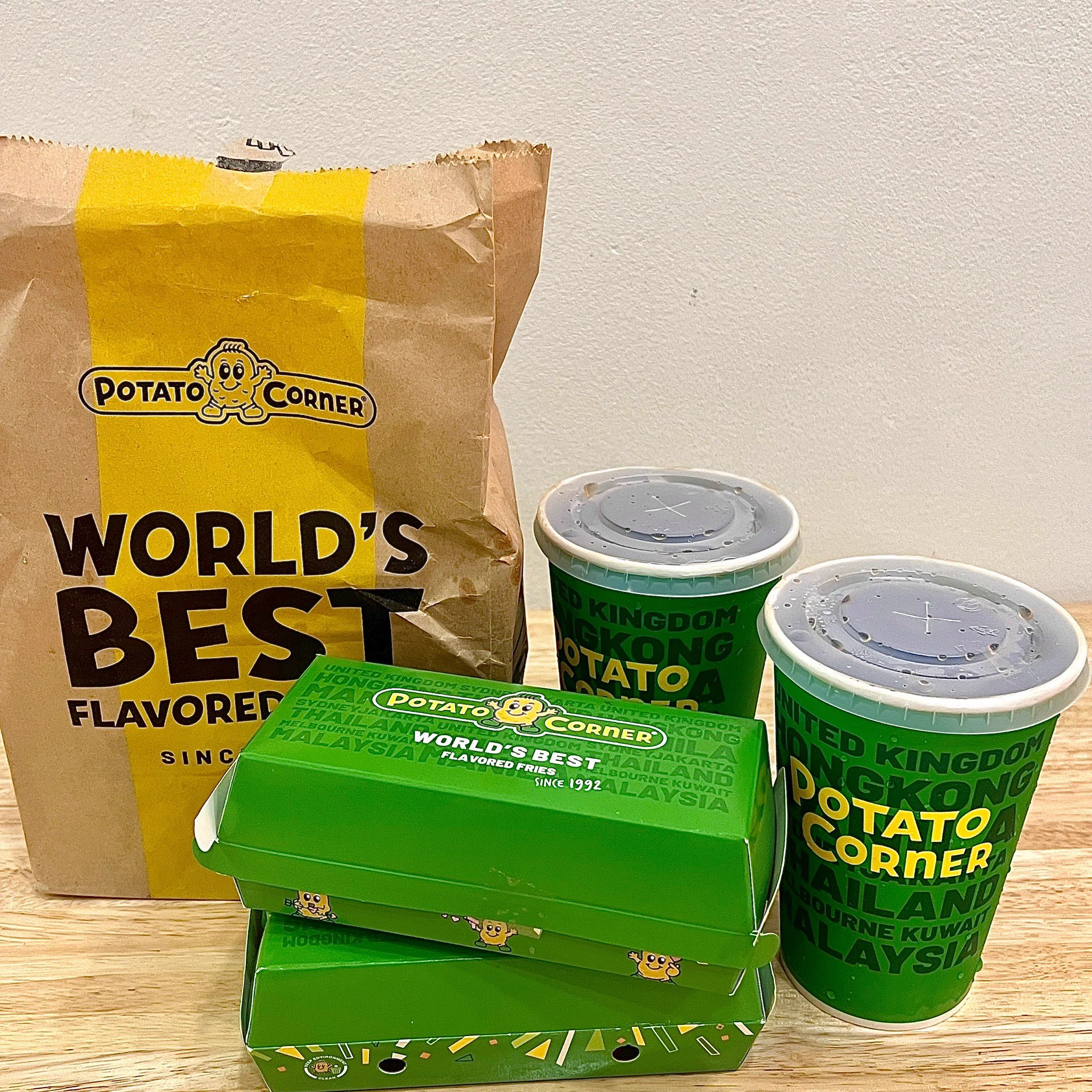 สั่ง potato corner ใน grabfood แล้วใส่โค้ด MEGA ลดเพิ่มจุกๆสูงสุด 60 บาท เซ็ตนี้จ่ายไม่ถึง 165 จดโค้ดไว้เลยย คุ้มมากก https://t.co/0e9xPj32xt