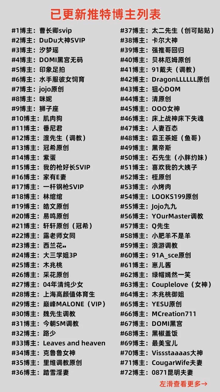最全推特原创博主付费群视频资源
目前已更新140多位热门推特原创博主，实时同步更新中
1比1复刻各大主流原创博主收费群，永久权限！包更新！国产福利社VIP群已稳定更新超一年！一直保持超高性价比！从未割韭菜！

预览群：https://t.co/s78F4kVU2F

https://t.co/V8Fs8xCfWf