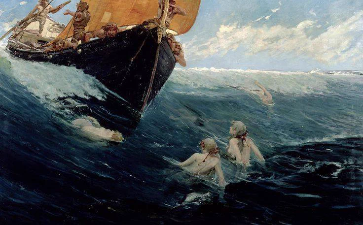 "The Mermaid’s Rock," oil painting by Edward Matthew Hale, 1894. https://t.co/UhOqMOb1eV