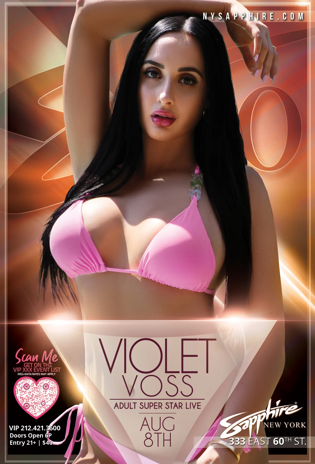 Excited to annouce I will be dancing @NYSapphireClub
August 8th!   

NYC’s Premier Gentlemen’s Club  located at 333 E 60th St  Come meet me, get pics taken, grab a VIP table and get some 🥵🔥 dances from me!

@ineedviolet
@LeeNetworkNV 
@TheRubPR
https://t.co/Se8BJ7Jnv7 
https://t.co/sK9GAtDccR