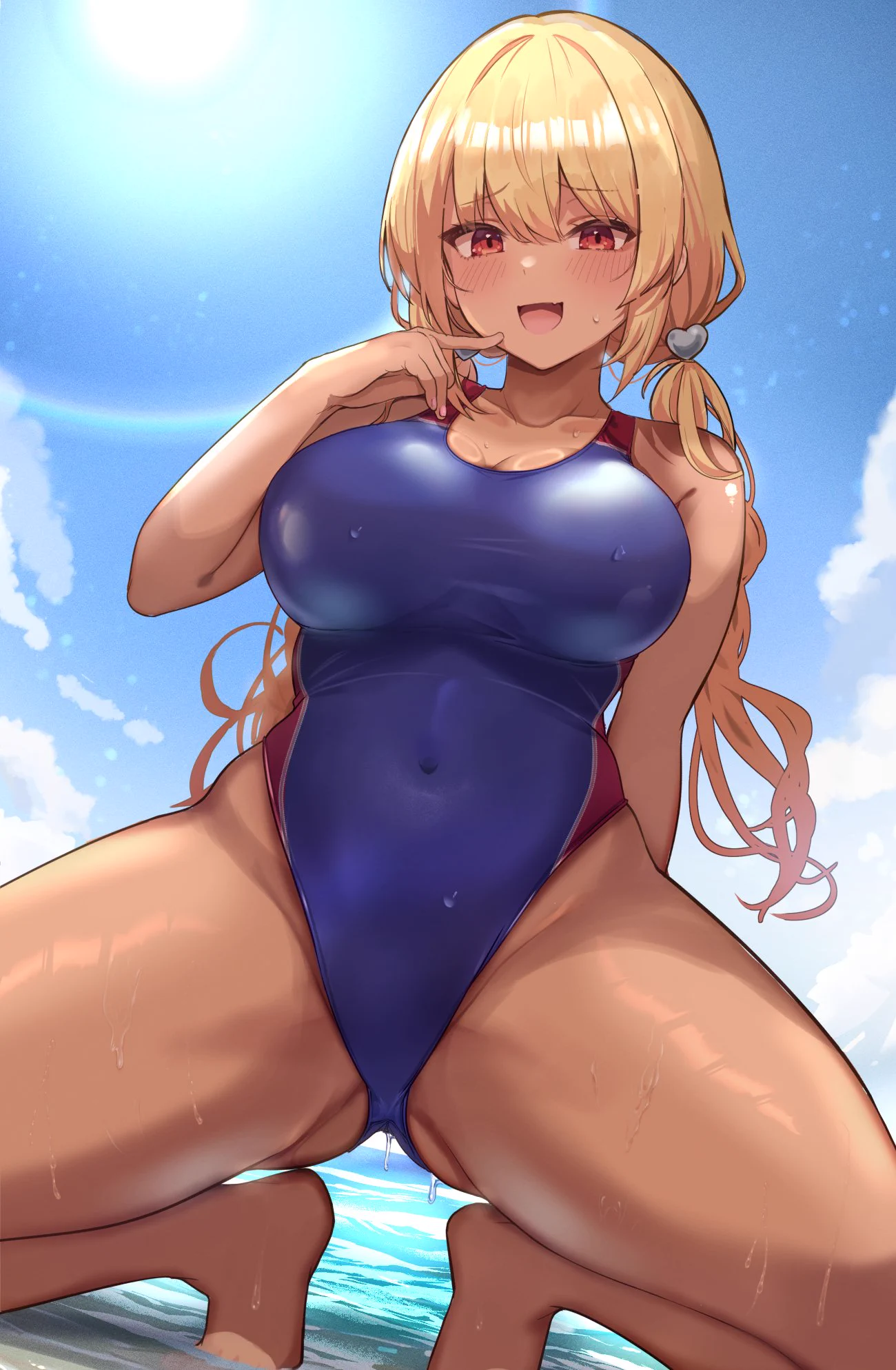 海の日 競泳水着ギャルちゃん💛 https://t.co/Q2BYksemat