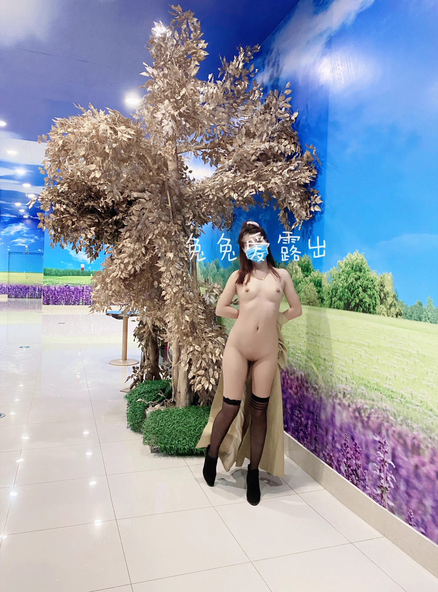 和商场里面的发财树合影一下，希望我的粉丝们都发财呢，商场里拍照虽然不错，不过好多监控啊，也不知道有没有拍到我 https://t.co/hnO3N1BzRA