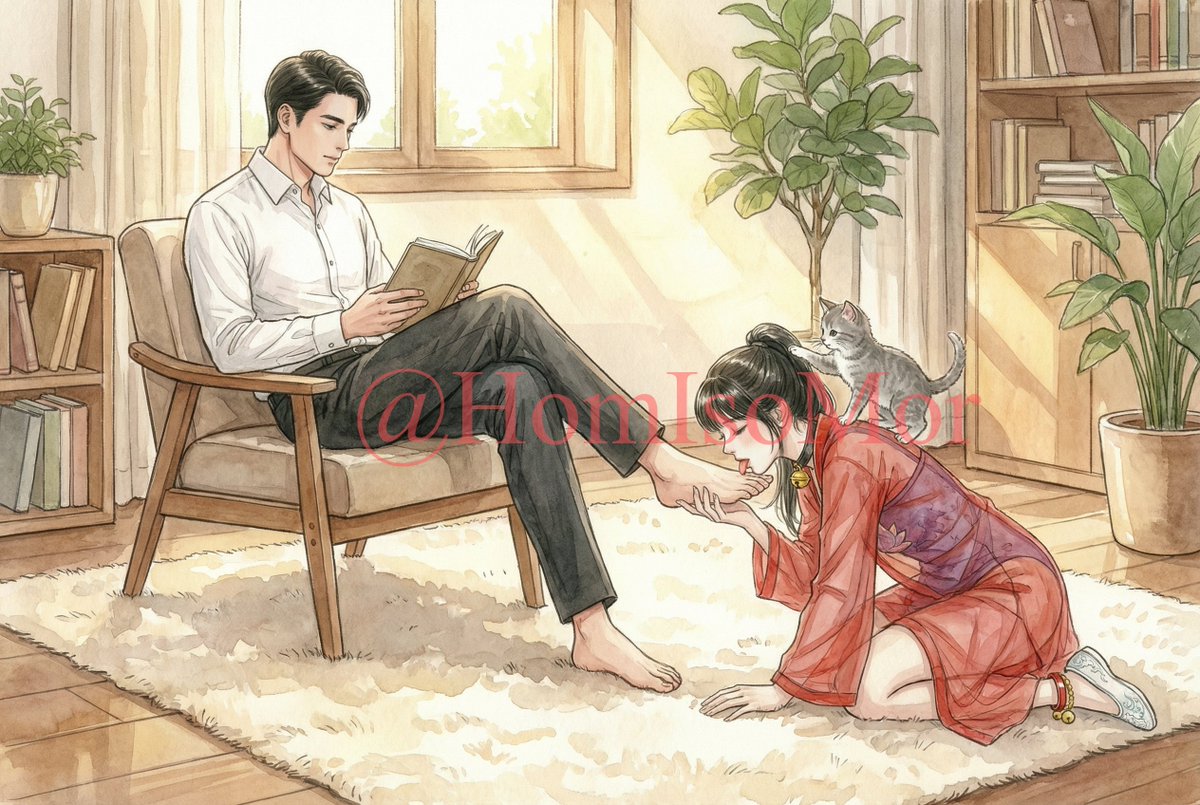 【杂图】
左：夫主在学习
右：妻奴在学习

#女德 https://t.co/kH9em3M30e