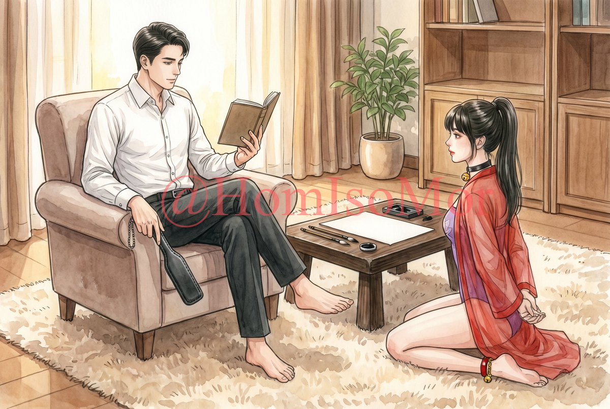 【杂图】
左：夫主在学习
右：妻奴在学习

#女德 https://t.co/kH9em3M30e